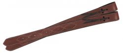 Showman 24.5" X 1.75" Heavy Duty leather flank billet strap. Sold in pairs