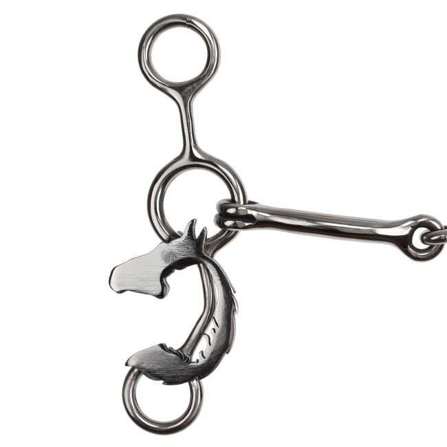 Showman Ironhorse Stainless Steel JR Cowhorse Bit with Smooth Snaffle #2