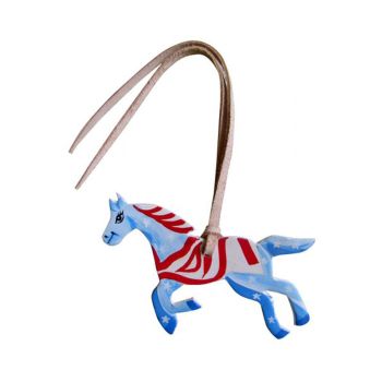 Red, White, and Blue Hand Painted Tie on Horse