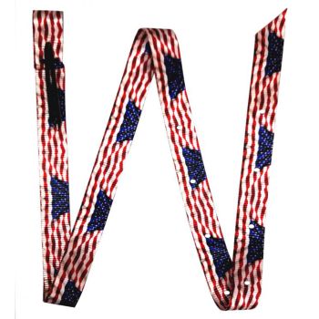 Showman  72" x 1.75" Premium Quality American Flag Print Nylon tie strap