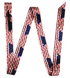 Showman  72" x 1.75" Premium Quality American Flag Print Nylon tie strap