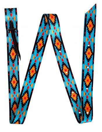 Showman  72" x 1.75" Premium Quality Teal Southwest Print Nylon tie strap