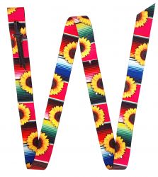 Showman  72" x 1.75" Premium Quality Serape & Sunflower Print Nylon tie strap