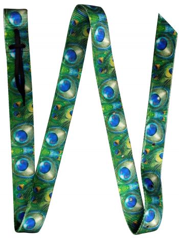 Showman  72" x 1.75" Premium Quality Peacock Print Nylon tie strap