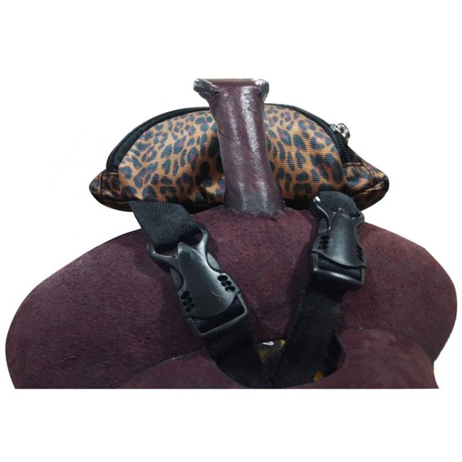 Showman Dark Cheetah Insulated Nylon Saddle Pouch #2