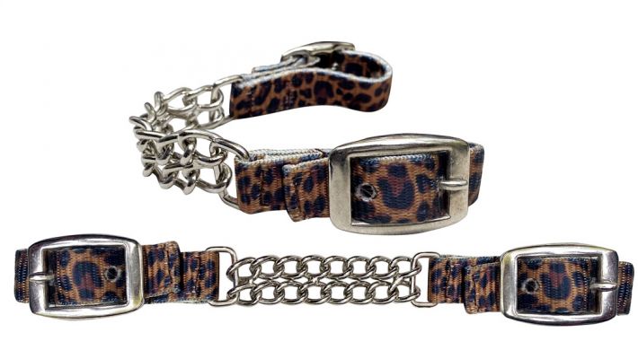 Showman Cheetah Fully adjustable double end chain nylon curb chain