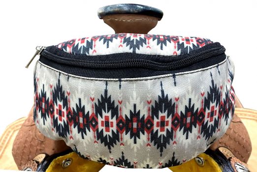 Showman Aztec Print Insulated Nylon Saddle Pouch