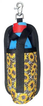 Showman Sunflower &amp; Cheetah printed insulated nylon bottle carrier