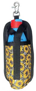 Showman Sunflower & Cheetah printed insulated nylon bottle carrier