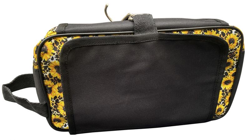 Showman Sunflower and Cheetah print roll up accessory bag #2