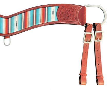 Showman Serape Southwest print leather tripping collar #2