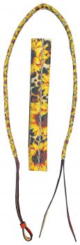 Showman 4ft Leather over &amp; under with leather sunflower and cheetah print overlay