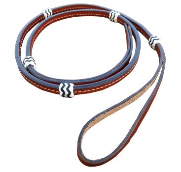 Showman Medium Leather Over &amp; Under With Rawhide Braided Accents