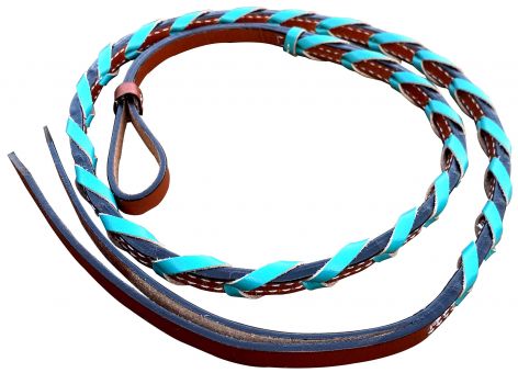 Showman Medium Leather Over &amp; Under With Colored Braided Accents #3