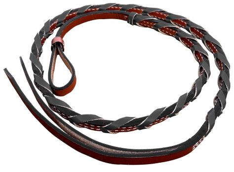 Showman Medium Leather Over &amp; Under With Colored Braided Accents #2