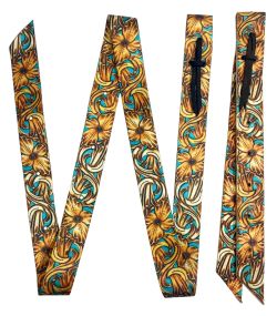 Showman Premium Filigree Floral Nylon Tie Strap and Off Billet Set