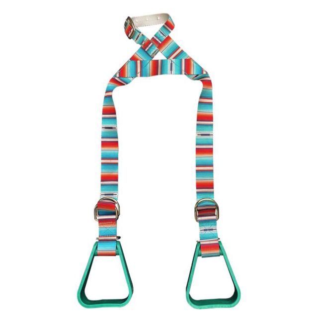 Showman Heavy Duty Nylon Adjustable Buddy Stirrups with Southwest Print