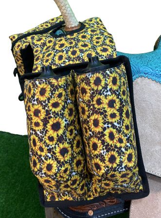 Showman Sunflower and Cheetah Print Nylon Horn Bag #2