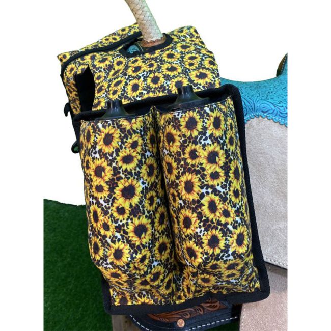 Showman Sunflower and Cheetah Print Nylon Horn Bag #2