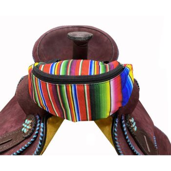 Showman Serape Print Insulated Nylon Saddle Pouch