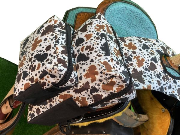 Showman Cow Print Nylon Horn Bag #3