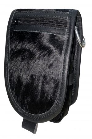Showman Hair on Cowhide cell phone&#47;accessory case - black