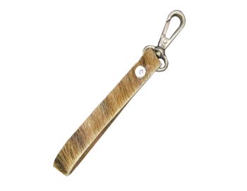 Showman Hair on Cowhide Wristlet Loop &#47; Keychain Clip #3