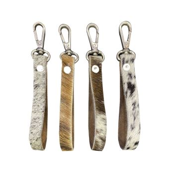 Showman Hair on Cowhide Wristlet Loop/Keychain Clip