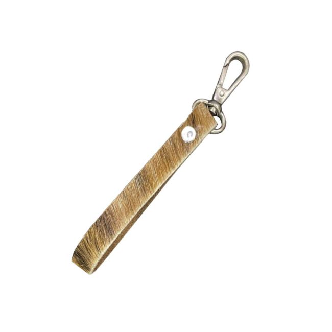 Showman Hair on Cowhide Wristlet Loop/Keychain Clip #3