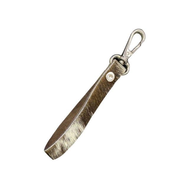 Showman Hair on Cowhide Wristlet Loop/Keychain Clip #4