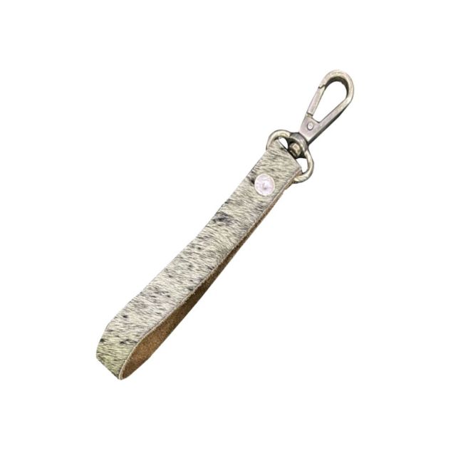 Showman Hair on Cowhide Wristlet Loop/Keychain Clip #5