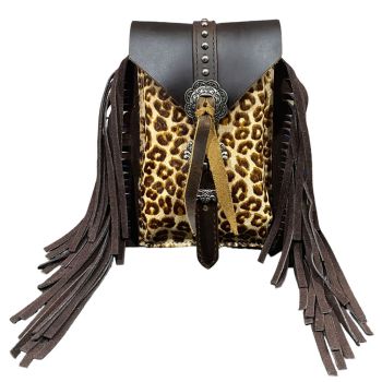 Showman Leopard Cowhide Rear Cinch Bag