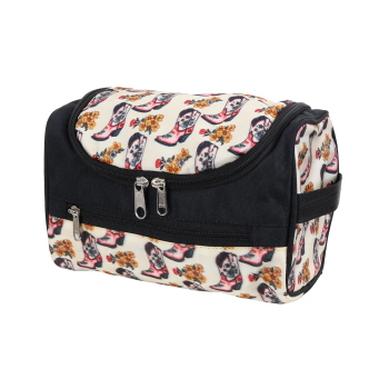 Showman Boots in Bloom Hanging Toiletry Bag