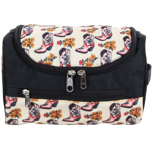 Showman Boots in Bloom Hanging Toiletry Bag #3