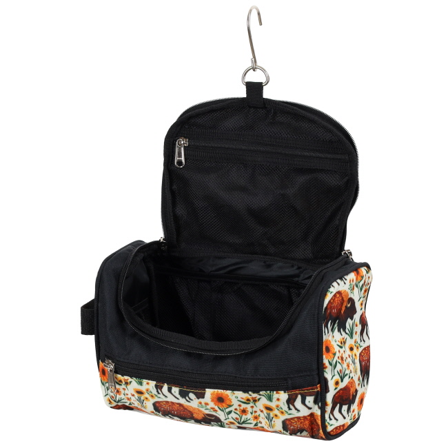 Showman Bison Blooms Hanging Toiletry Bag #2