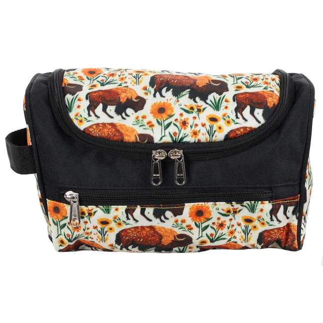 Showman Bison Blooms Hanging Toiletry Bag #3