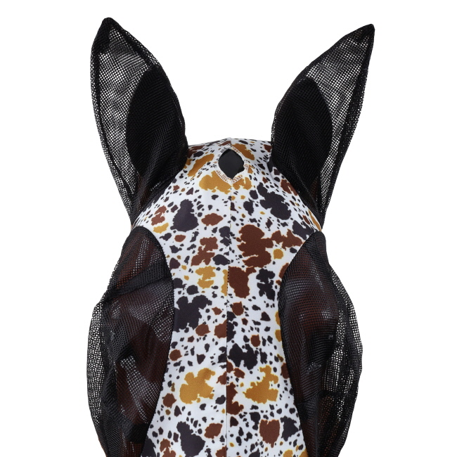 Showman Cow Print Lycra Fly Mask #2