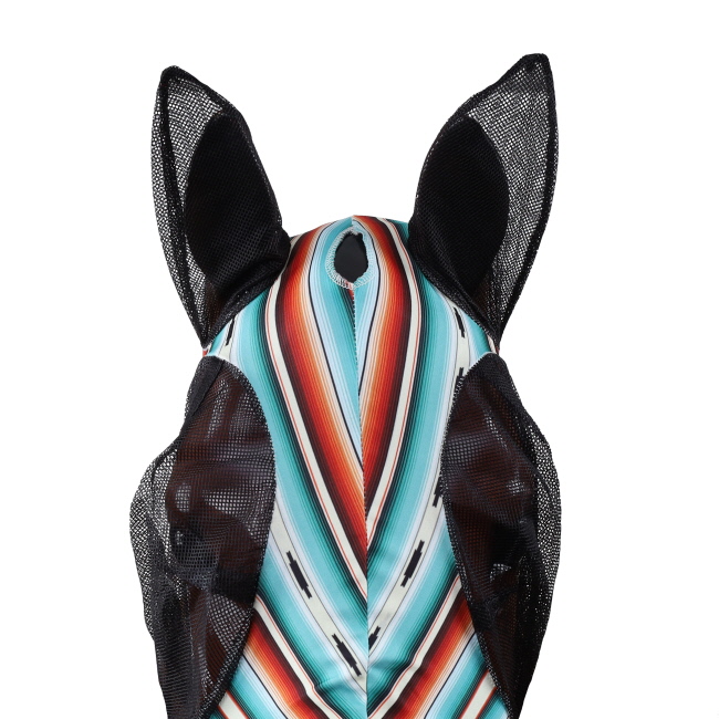 Showman Teal Serape Lycra Fly Mask #2