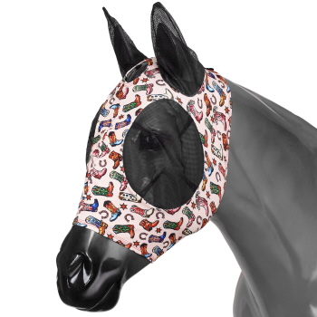 Showman Cowboy Boot Bash Lycra Fly Mask
