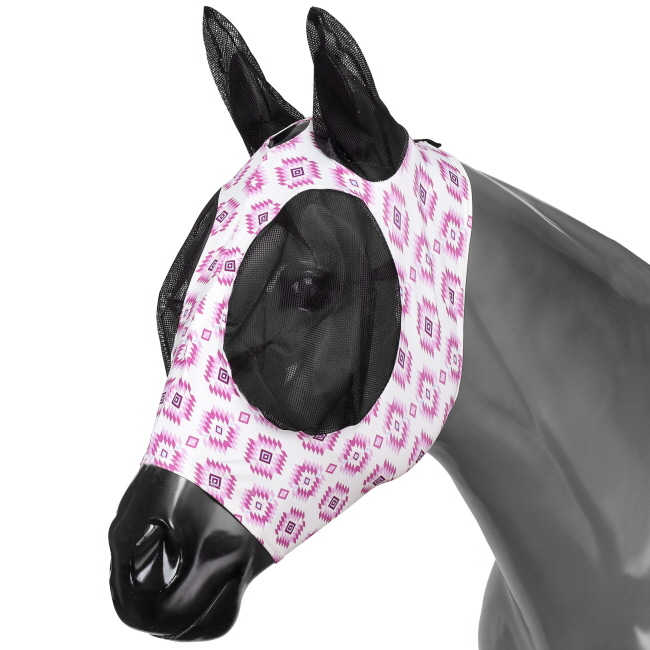 Showman Lilac Aztec Lycra Fly Mask