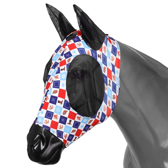 Showman Cowboy Pride Lycra Fly Mask