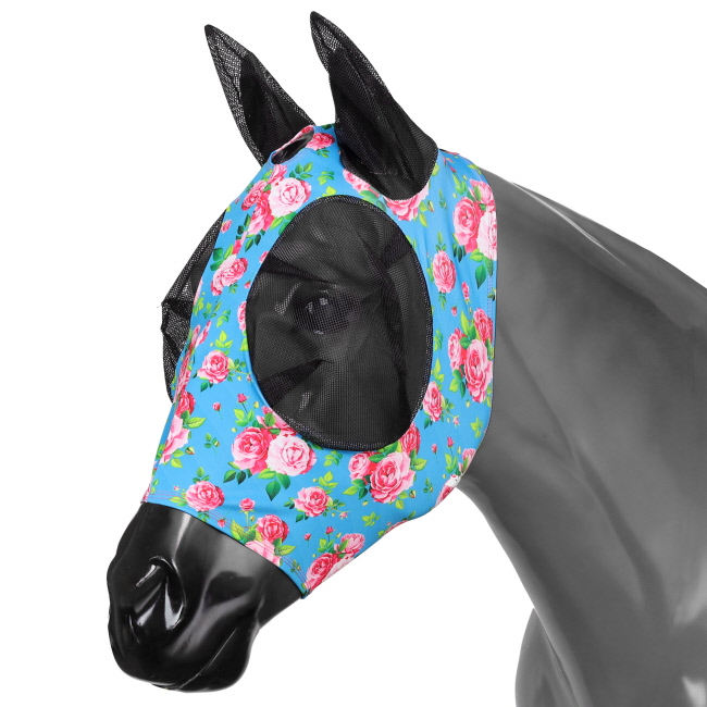 Showman Rose Lycra Fly Mask