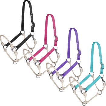 Showman Nylon Hybrid Halter