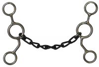 Showman stainless steel JR Cow-horse bit with 5" cheeks. 5" sweet iron chain mouth