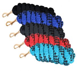 10' Braided Softy Cotton Lead Rope with Brass Snap