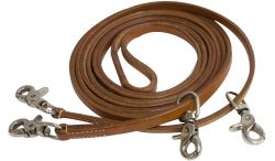 Showman 11 ft Argentina leather draw reins
