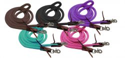 Showman 96" Derby nylon barrel reins with scissor snap ends