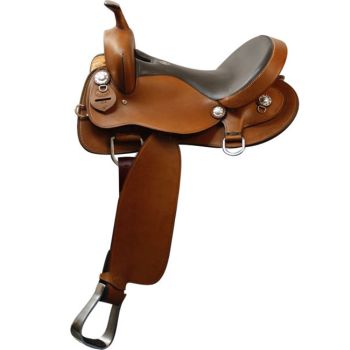 Double T Argentina Cow Leather Trail Saddle - 16 Inch