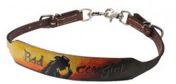 Showman Hand painted "Bad Cowgirl" wither strap