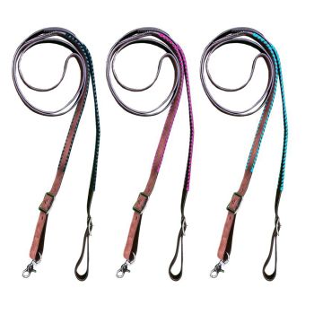 Showman Rawhide Laced Argentina Leather Contest Reins